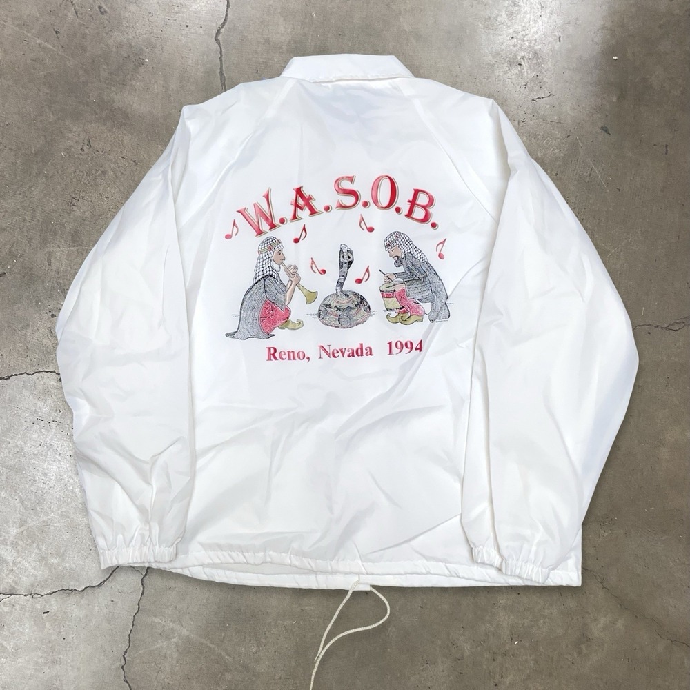 Vintage 1994 Cardinal Jacket Mens XL White Nylon Snap Windbreaker WASOB